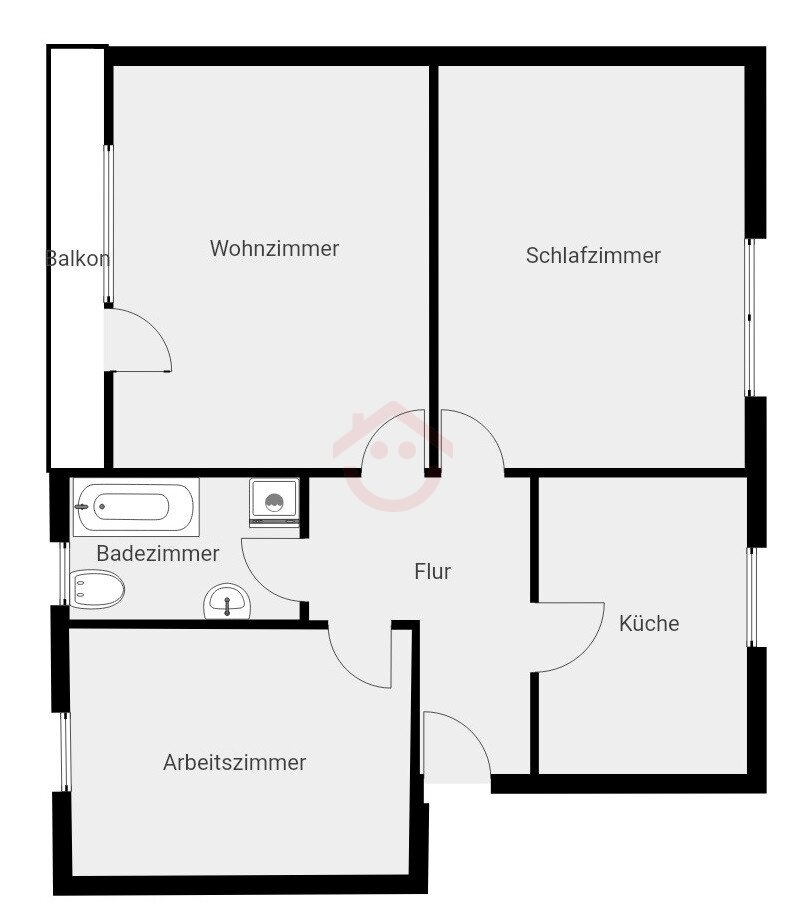 Wohnung zur Miete 650 € 3 Zimmer 75 m²<br/>Wohnfläche 1.<br/>Geschoss Königsberger Straße 6 Dillenburg Dillenburg 35683