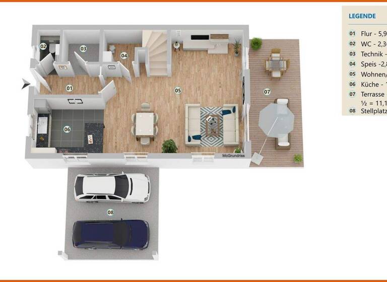 Doppelhaushälfte zum Kauf provisionsfrei 539.000 € 4 Zimmer 146,9 m² 370 m² Grundstück Hengersberg 94491