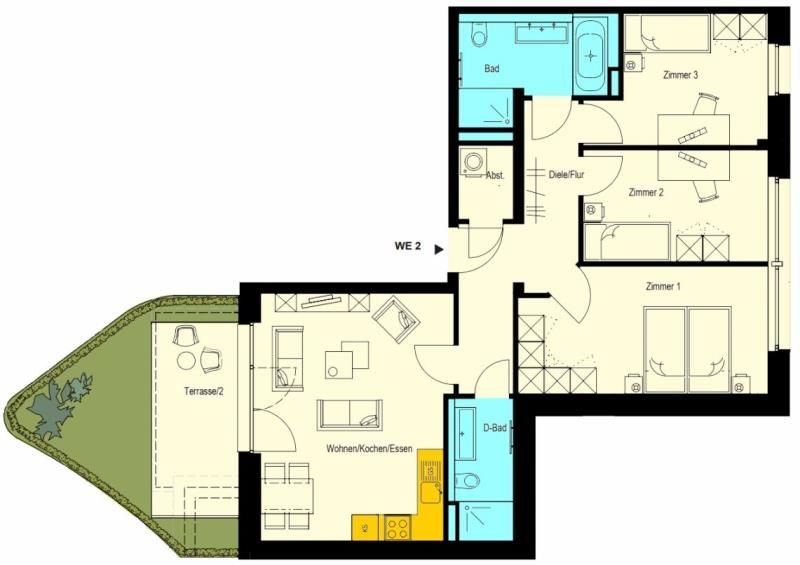 Wohnung zur Miete 1.548 € 4 Zimmer 90,2 m²<br/>Wohnfläche EG<br/>Geschoss Floßplatz 25 Zentrum - Süd Leipzig 04107