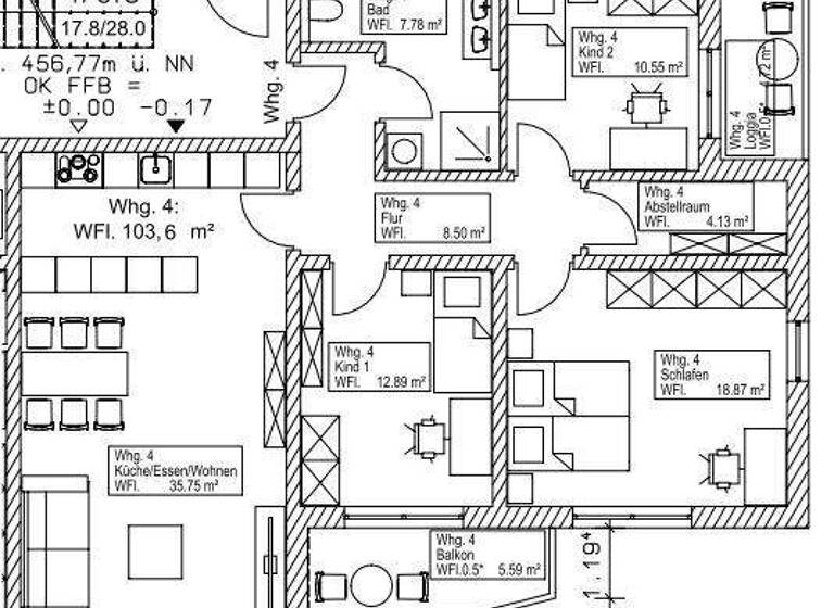 Wohnung zum Kauf - Erstbezug 340.000 € 4 Zimmer 103,6 m² 2. Geschoss Kötzting Bad Kötzting 93444