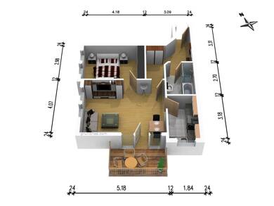 Wohnung zur Miete 625 € 2 Zimmer 52 m² 1. Geschoss frei ab 15.09.2025 Dresden 01109