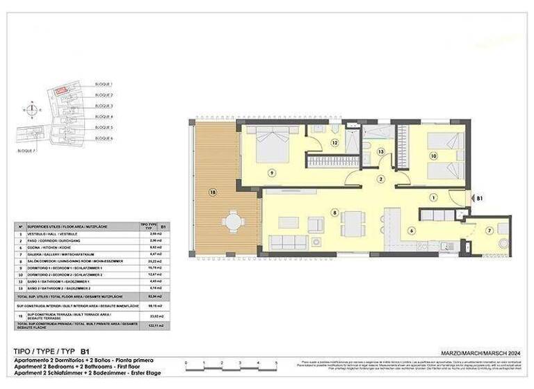 Wohnung zum Kauf - Erstbezug provisionsfrei 560.000 € 3 Zimmer 98 m² 1. Geschoss frei ab 30.11.2026 Colonia De Sant Jordi 07638