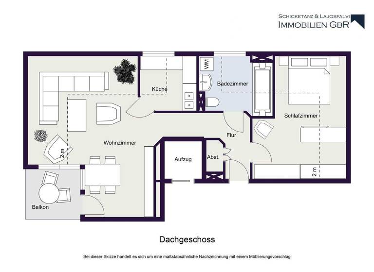 Wohnung zum Kauf 129.000 € 2 Zimmer 50,6 m² Hermelinstraße 6 Paunsdorf Leipzig 04329