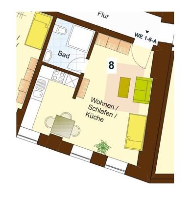 Wohnung zur Miete 315 € 1 Zimmer 35 m² 1. Geschoss frei ab 01.09.2025 Innenstadt Gevelsberg 58285