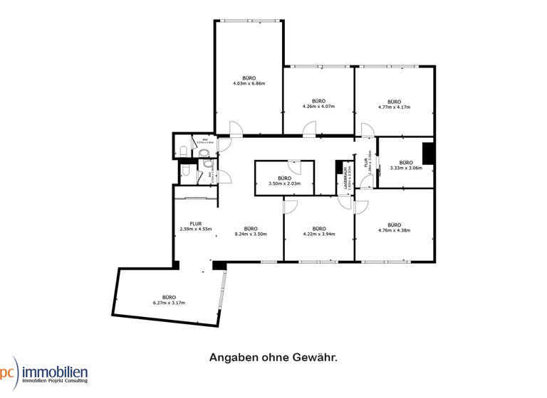 Bürofläche zur Miete 1.590 € 192,4 m² Bürofläche Wolmirstedt 39326