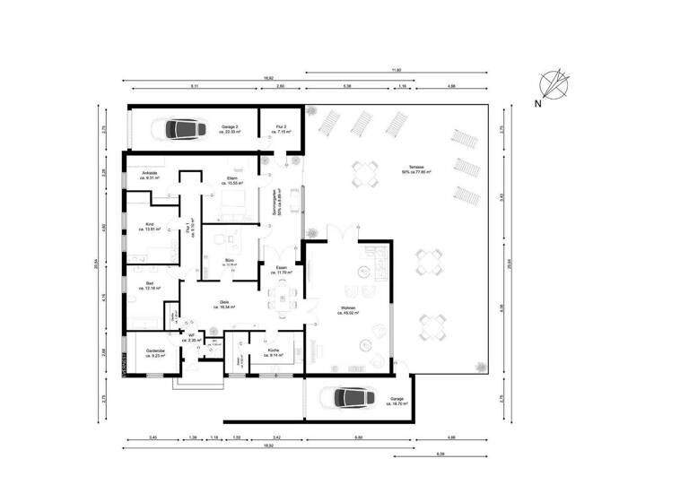 Bungalow zum Kauf 875.000 € 7 Zimmer 260 m² 1.100 m² Grundstück Hinte 26759