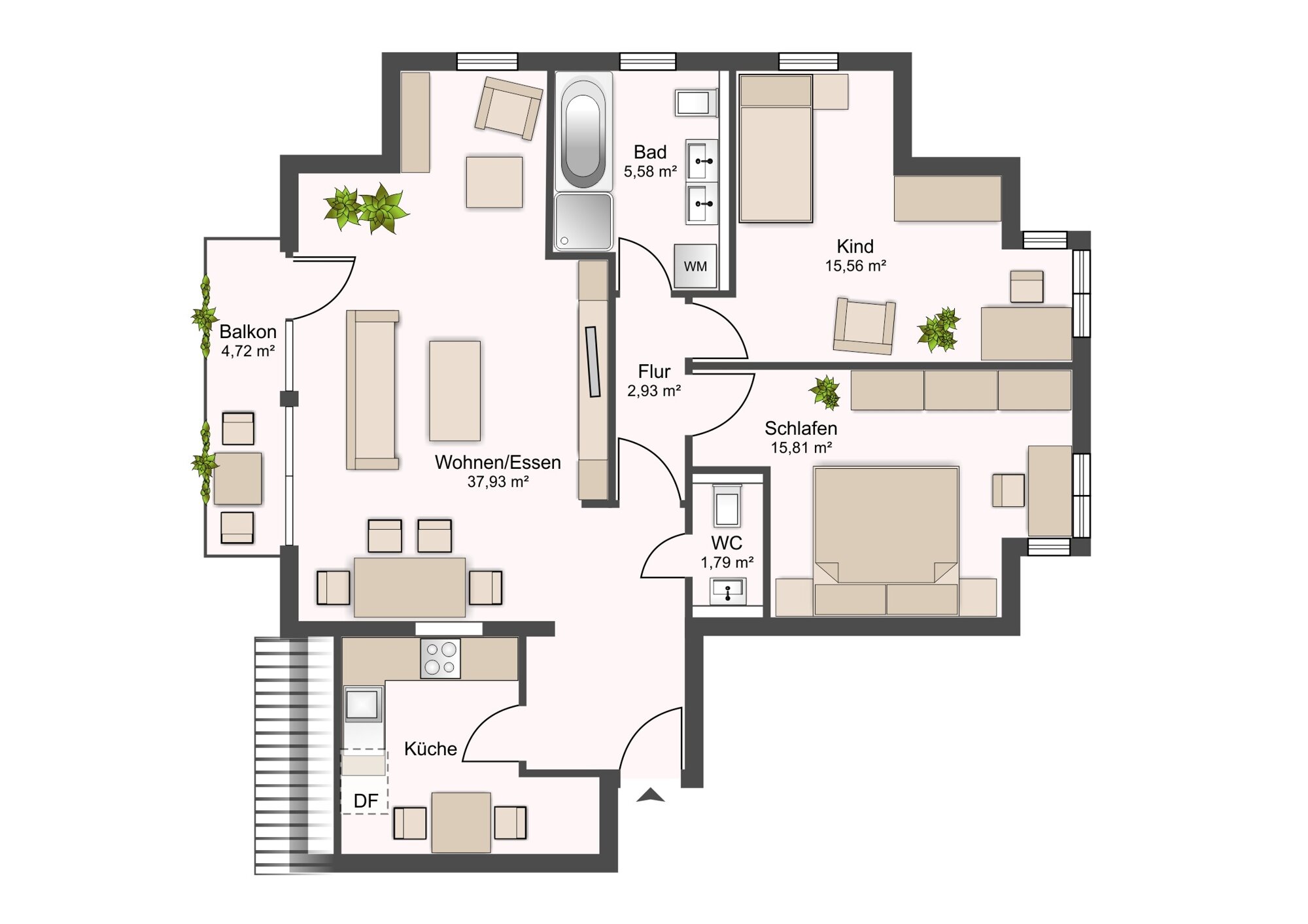 Wohnung zum Kauf 299.000 € 3 Zimmer 89 m²<br/>Wohnfläche Neustadt Waiblingen-Neustadt 71336