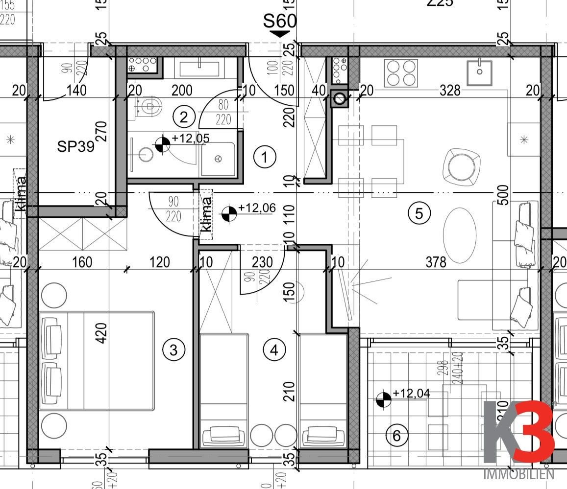 Wohnung zum Kauf 170.190 € 2 Zimmer 56,4 m²<br/>Wohnfläche 4.<br/>Geschoss Pula 52100