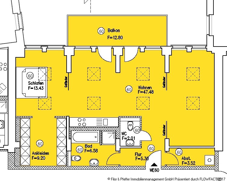 Wohnung zur Miete 612 € 2 Zimmer 87,5 m²<br/>Wohnfläche Nachtweide 40-42 Nicolaiplatz Magdeburg 39124