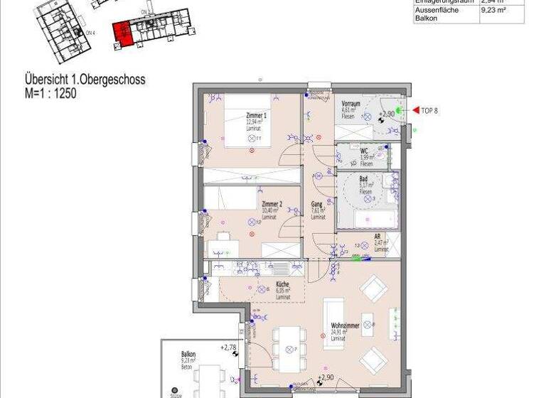 Wohnung zum Kauf - Erstbezug 276.564 € 3 Zimmer 76,2 m² 1. Geschoss frei ab 01.09.2026 Elisabeth Bollenberger-Gasse Wiener Neustadt 2700