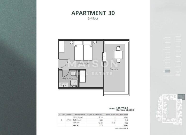 Studio zum Kauf 150.735 € 1 Zimmer 2. Geschoss Crikvenica 51260