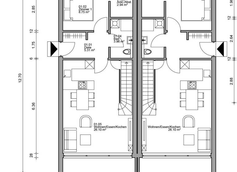 Doppelhaushälfte zum Kauf - Erstbezug 283.815 € 4 Zimmer 89,1 m² 360 m² Grundstück Hartenholm 24628