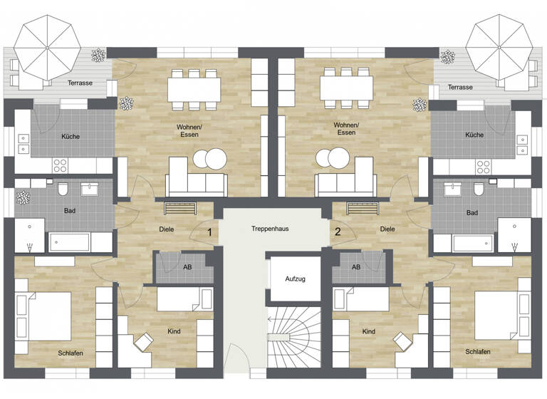 Wohnung zum Kauf - Erstbezug 379.500 € 3 Zimmer 87,5 m² Brackwede Bielefeld 33647