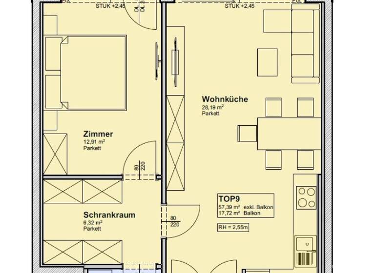 Terrassenwohnung zum Kauf - Erstbezug 574.200 € 2 Zimmer 57 m² Franz-Glaser-Gasse 30 Wien 1170