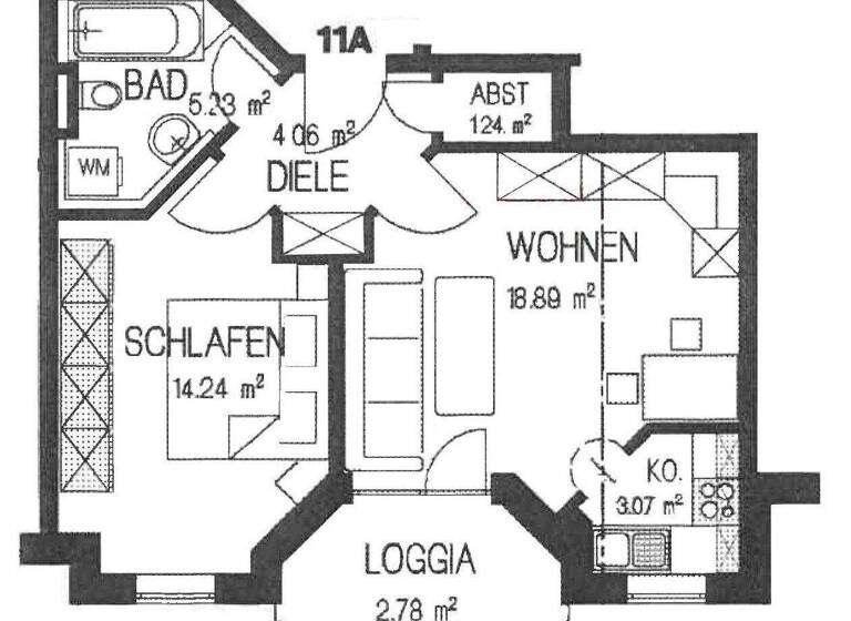 Wohnung zur Miete 500 € 2 Zimmer 48 m² 1. Geschoss Pocking 94060