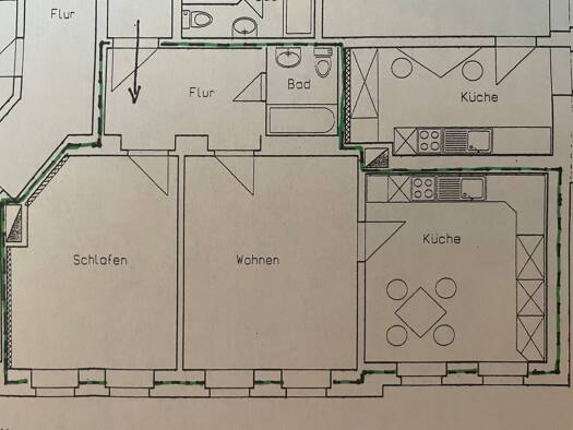 Wohnung zur Miete 500 € 2 Zimmer 63 m² Geschoss 2/4 frei ab 01.11.2026 Döhlener Straße Löbtau-Süd Ortsamtsbereich Cotta 01159