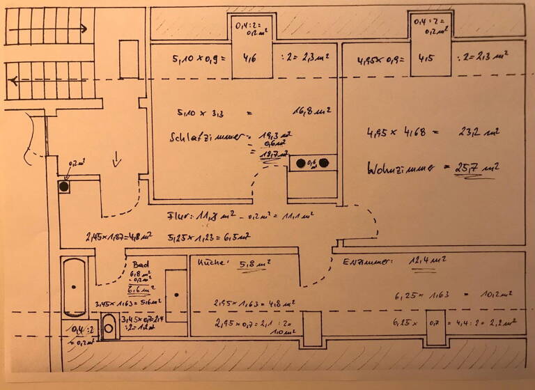 Wohnung zur Miete 880 € 2,5 Zimmer 80 m² 2. Geschoss Ober-Roden Rödermark 63322