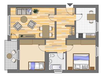 Wohnung zur Miete 659 € 3 Zimmer 72 m² 2. Geschoss frei ab sofort Euskirchener Straße 46 Erfttal Neuss 41469