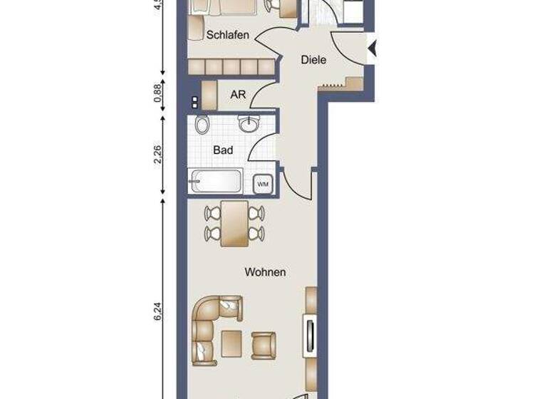 Wohnung zum Kauf 305.000 € 2 Zimmer 60 m² 1. Geschoss frei ab 01.05.2026 Rissen Hamburg 22559
