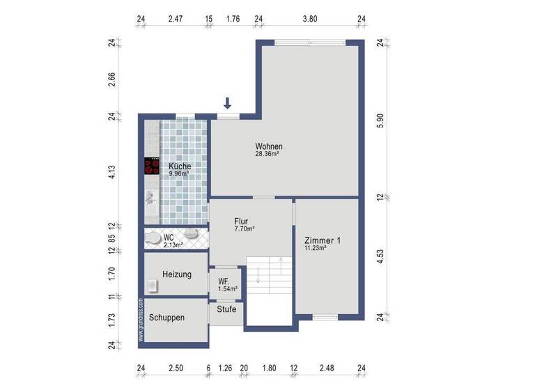 Reihenendhaus zum Kauf provisionsfrei 295.000 € 5 Zimmer 110 m² 531 m² Grundstück frei ab sofort Berliner Str Bassum 27211