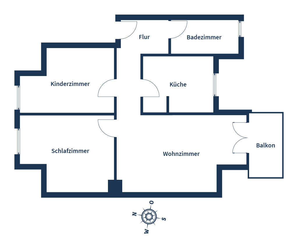 Wohnung zum Kauf 125.000 € 3 Zimmer 58 m²<br/>Wohnfläche 4.<br/>Geschoss Langendreer Bochum 44892