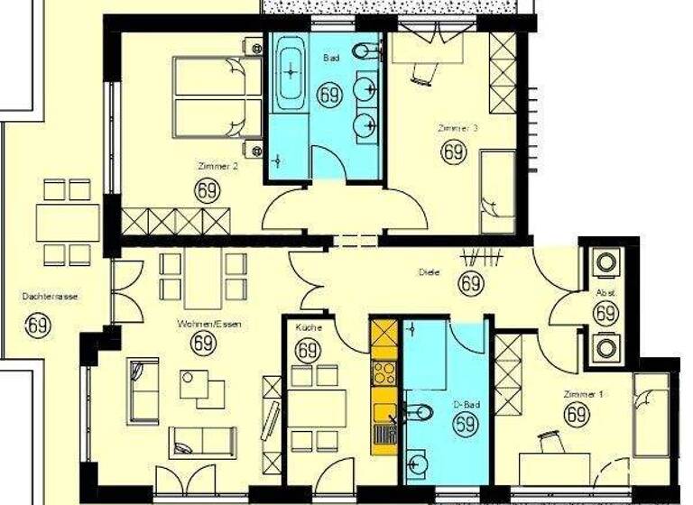 Wohnung zur Miete 1.598 € 4 Zimmer 111,2 m² 4. Geschoss frei ab 01.05.2026 Untere Eichstädtstraße 11 Stötteritz Leipzig 04299
