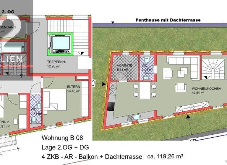 Penthouse zum Kauf - Erstbezug 560.000 € 4 Zimmer 119,3 m² 2. Geschoss Wittlich 54516