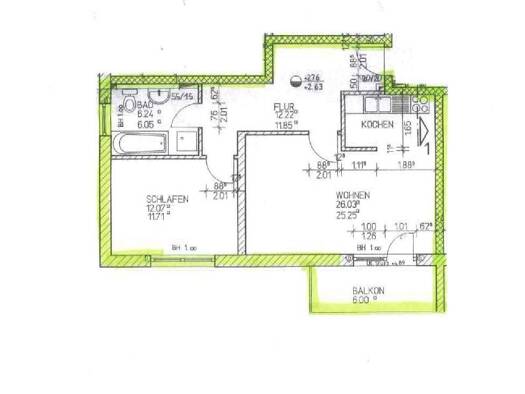 Wohnung zur Miete 450 € 2 Zimmer 56,4 m² 1. Geschoss frei ab sofort Jeßnitzer Straße 1f, Zörbig Zörbig 06780