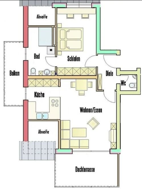 Wohnung zur Miete 1.030 € 2 Zimmer 72 m²<br/>Wohnfläche 2.<br/>Geschoss ab sofort<br/>Verfügbarkeit Südstadt Ravensburg 88214