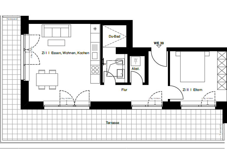 Penthouse zum Kauf - Neubau provisionsfrei 556.000 € 2 Zimmer 72,7 m²<br/>Wohnfläche 4.<br/>Geschoss Bürgerstraße 53 Britz Berlin 12347