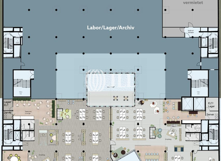 Bürofläche zur Miete provisionsfrei 16 € 5.104,2 m² Bürofläche teilbar ab 235 m² Quadrate Mannheim 68161