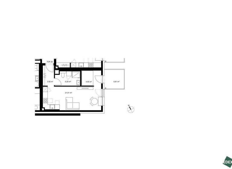 Terrassenwohnung zum Kauf - Erstbezug 215.000 € 1,5 Zimmer 34,4 m² 2. Geschoss Khekgasse Wien 1230