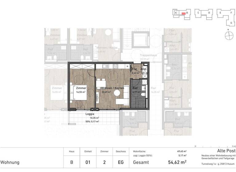 Wohnung zum Kauf - Erstbezug 219.138 € 2 Zimmer 54,6 m² EG Husum 25813