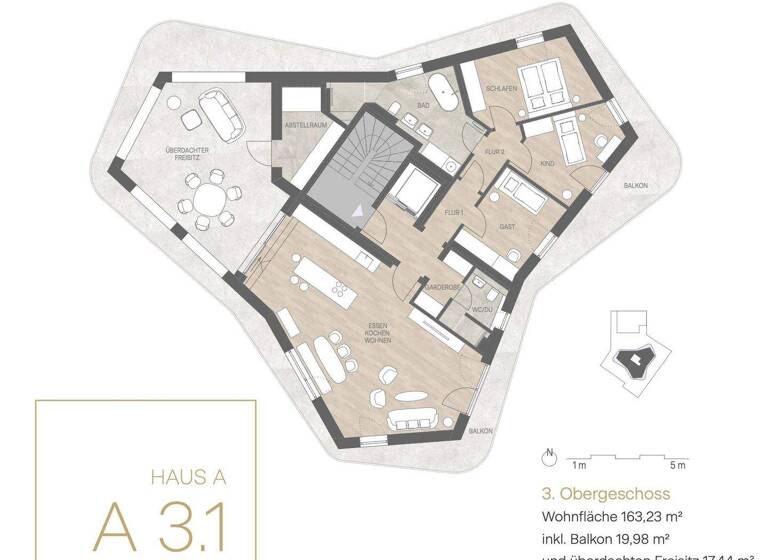 Wohnung zum Kauf provisionsfrei 1.310.000 € 4 Zimmer 163,2 m² 3. Geschoss Kasernenviertel Regensburg 93053
