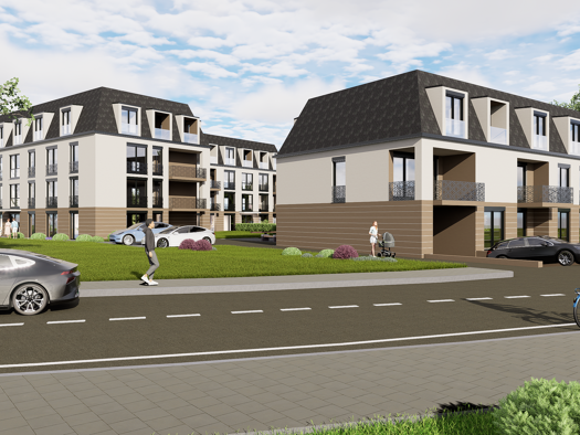 Terrassenwohnung zum Kauf - Erstbezug provisionsfrei 445.000 € 3 Zimmer 76,7 m² EG frei ab sofort Schulstraße 1c Ay Senden 89250