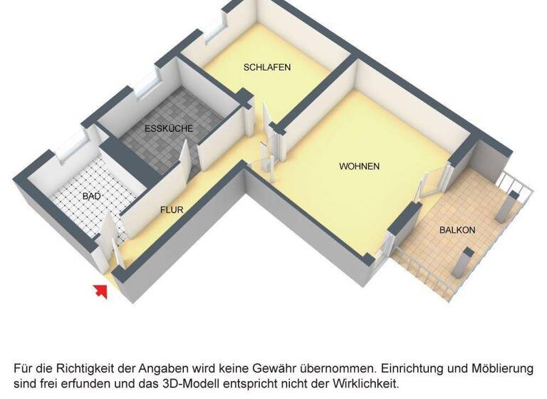 Wohnung zur Miete 354 € 2 Zimmer 60,1 m² 3. Geschoss frei ab 01.05.2026 Raigeringer Str. 12 Amberg 92224