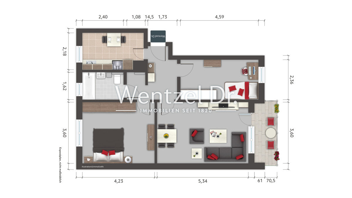 Wohnung zum Kauf 485.000 € 3 Zimmer 64,8 m²<br/>Wohnfläche 1.<br/>Geschoss Uhlenhorst Hamburg-Uhlenhorst 22085