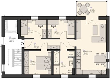 Wohnung zur Miete 1.055 € 4 Zimmer 75 m² 1. Geschoss frei ab 01.04.2025 Zentrum Rudolstadt 07407