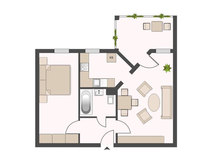 Wohnung zum Kauf 108.000 € 2 Zimmer 53,8 m² EG Wiederitzsch Leipzig 04158