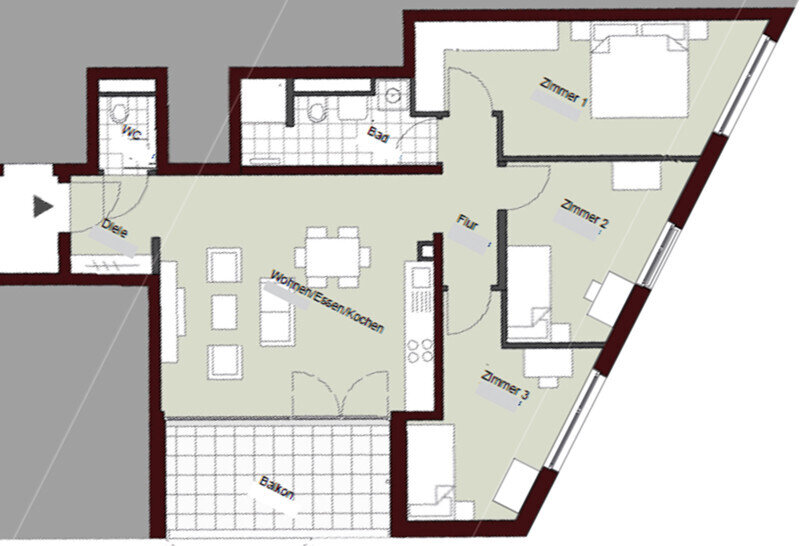 Wohnung zur Miete 1.175 € 4 Zimmer 87,1 m²<br/>Wohnfläche 2.<br/>Geschoss 01.02.2025<br/>Verfügbarkeit Reutlinger Straße 74 Metzingen Metzingen 72555