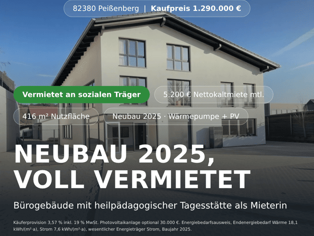 Büro zum Kauf 1.290.000 € 9 Zimmer 411 m² Bürofläche Peißenberg Peißenberg 82380