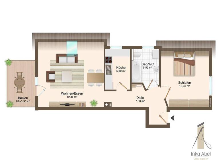 Wohnung zum Kauf 106.000 € 2 Zimmer 53,7 m² EG Ahornweg 9b Biederitz 39175