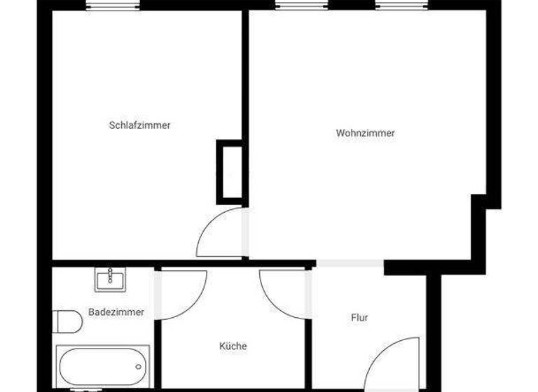 Wohnung zur Miete 529 € 2 Zimmer 44 m² 1. Geschoss frei ab 24.03.2026 Mühlenstraße 55 Lichtenhain Jena 07745