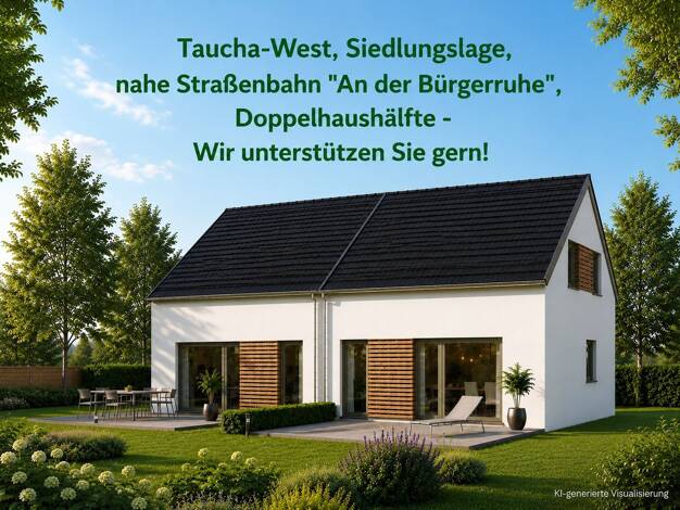 Doppelhaushälfte zum Kauf - Erstbezug provisionsfrei 377.275 € 5 Zimmer 114 m² 300 m² Grundstück frei ab 01.07.2027 Taucha Taucha 04425