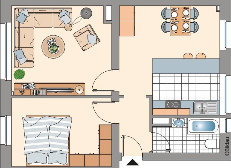 Wohnung zur Miete 399 € 3 Zimmer 49,1 m² 1. Geschoss Burgsteinfurter Straße 9 Resser-Mark Gelsenkirchen 45892