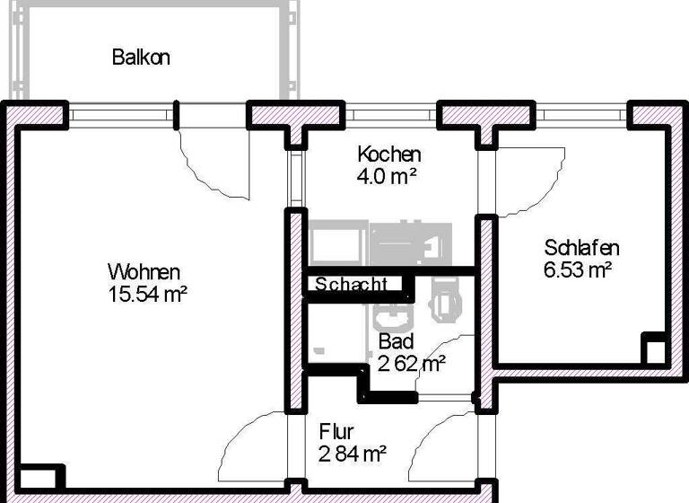 Wohnung zur Miete 270 € 2 Zimmer 33,8 m² 1. Geschoss Schmidtstraße 10 Neue Neustadt Magdeburg 39124