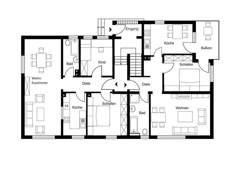 Mehrfamilienhaus zum Kauf 549.000 € 7,5 Zimmer 211 m² 1.222 m² Grundstück Eppendorf Bochum 44869