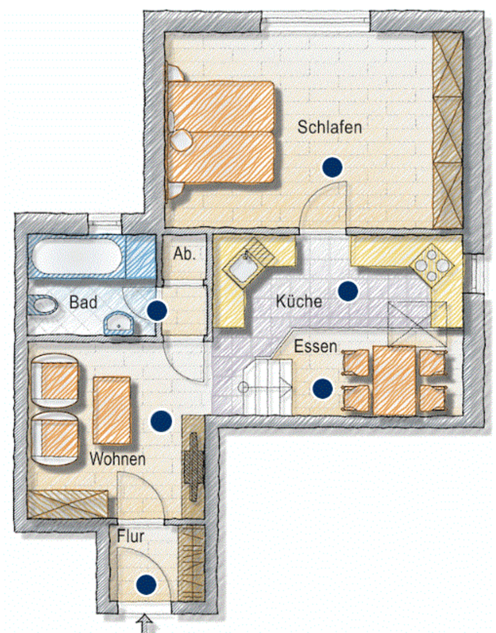 Wohnung zur Miete Wohnen auf Zeit 1.200 € 2 Zimmer 51 m²<br/>Wohnfläche ab sofort<br/>Verfügbarkeit Crüwellstraße Siegfriedplatz Bielefeld 33615