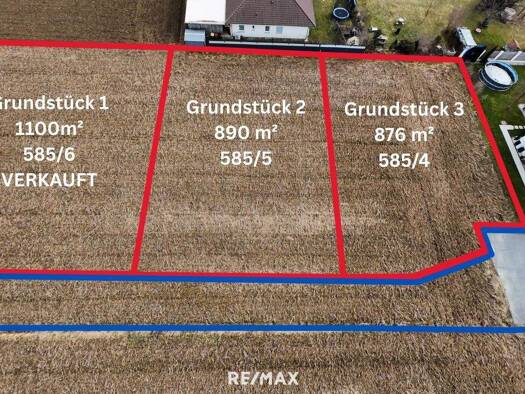 Grundstück zum Kauf 156.900 € 876 m² Grundstück Kornblumenweg Gralla 8431