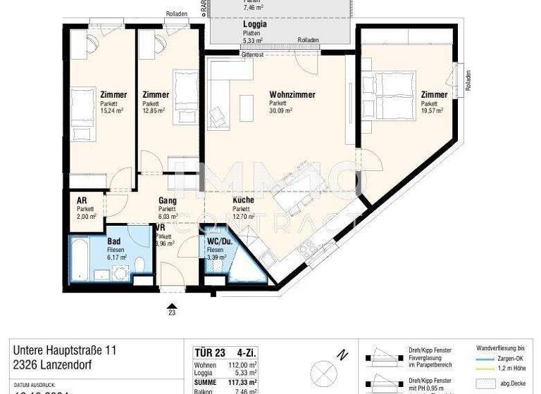 Wohnung zum Kauf - Erstbezug provisionsfrei 510.000 € 4 Zimmer 117,4 m² Lanzendorf 2326